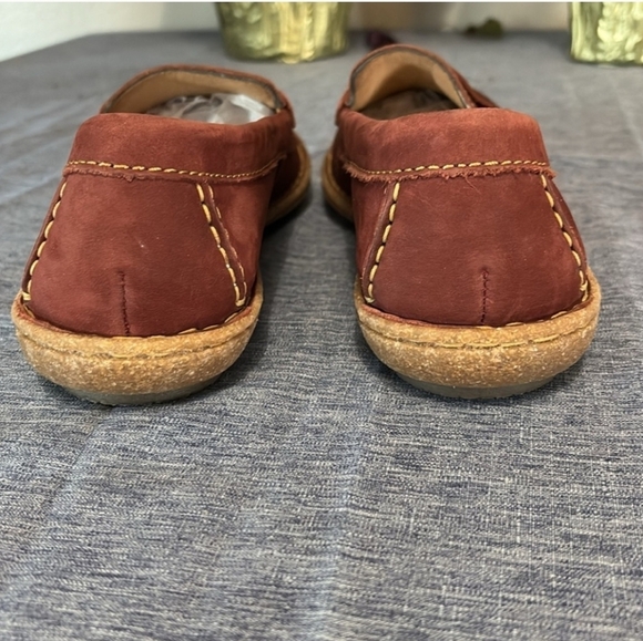 Born Nerina Suede Burgundy Loafers Women’s Size 10 - Picture 3 of 8